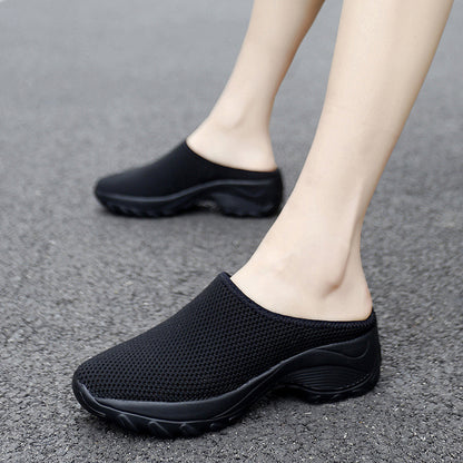 Plus Size Platform Slippers Women's Outer Wear Fashion Mesh