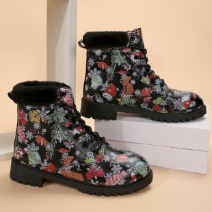 Women's Multi-color Printing Fashion Martin Boots