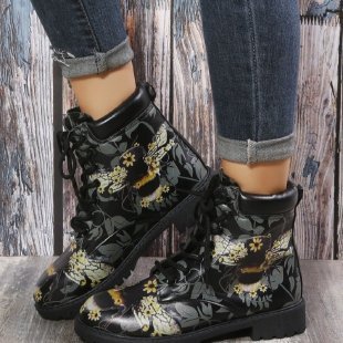 Women's Multi-color Printing Fashion Martin Boots