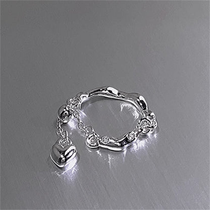 Love Stitching Chain Ring Female Niche Design