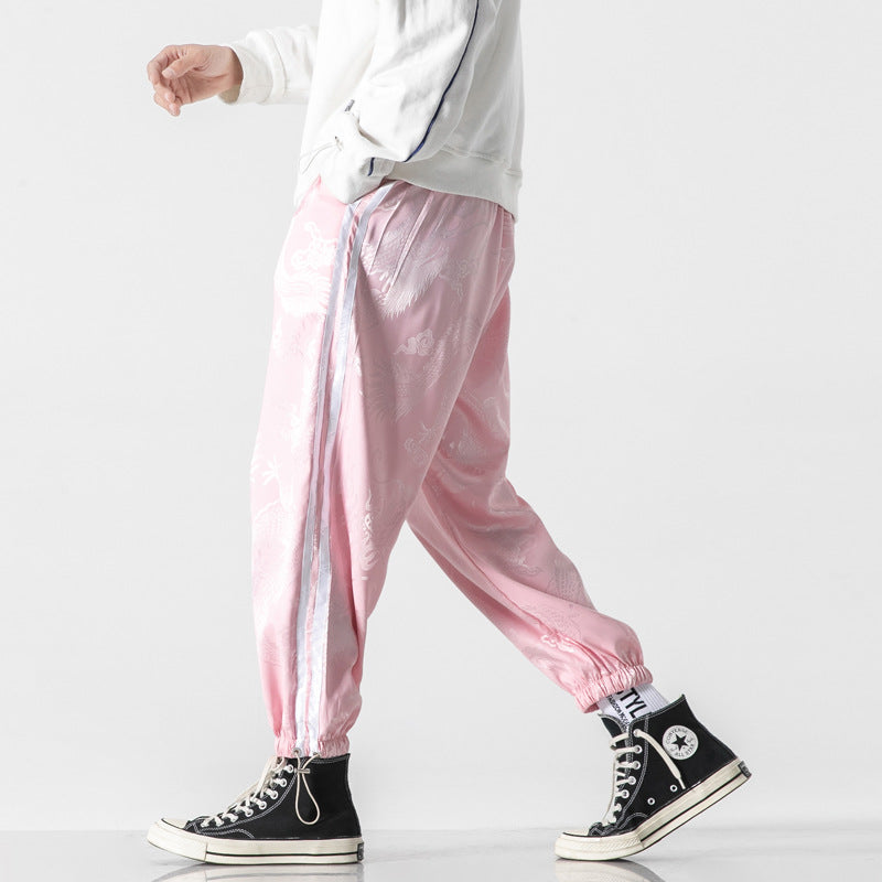 Men's Cotton Linen Retro Sports Casual Pants