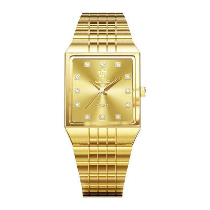 Luxury Gold Men's Quartz Watch Classic Diamond