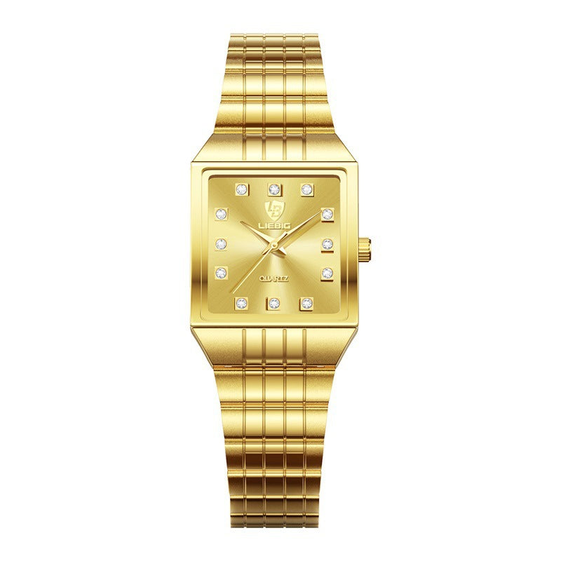 Luxury Gold Men's Quartz Watch Classic Diamond