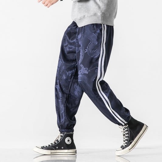 Men's Cotton Linen Retro Sports Casual Pants