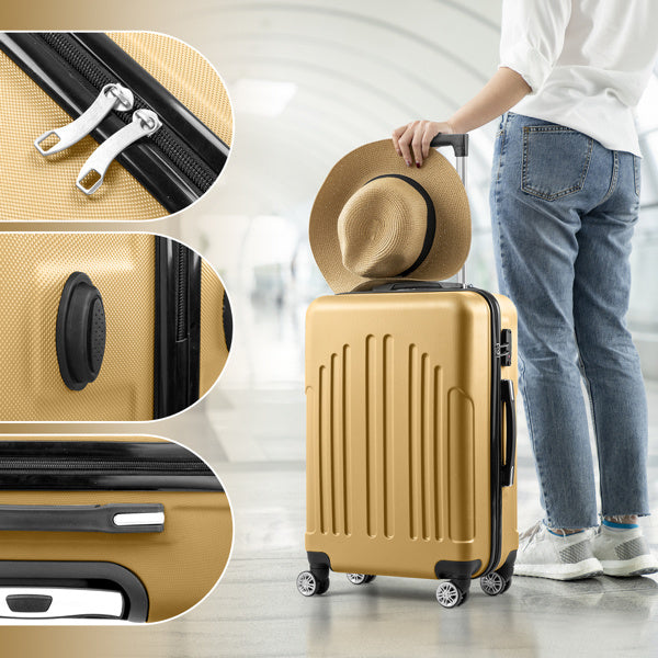 Vertical Striped Four In One Suitcase