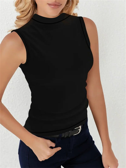 Sleeveless Solid Color Vest Fashion Casual Women's Top