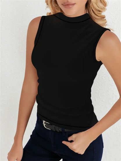 Sleeveless Solid Color Vest Fashion Casual Women's Top