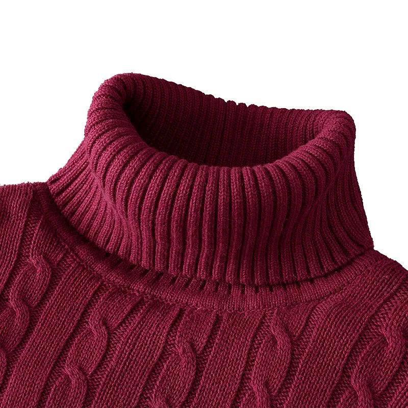 Twist Knitted Pullover Slim Fit Warm Top Solid Color