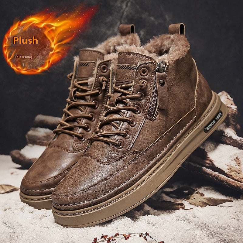 High-top Velvet Thermal And Thickening Northeast Cotton Padded Shoes