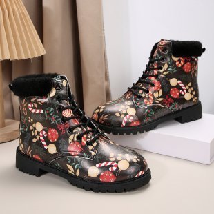 Women's Multi-color Printing Fashion Martin Boots