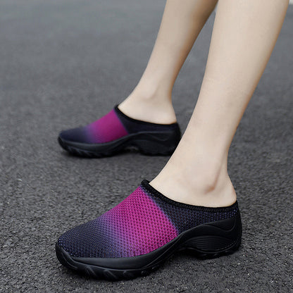 Plus Size Platform Slippers Women's Outer Wear Fashion Mesh